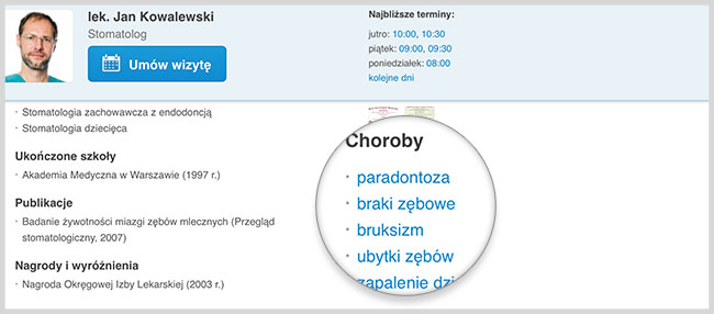 Pokaż pacjentom, jakie choroby leczysz!