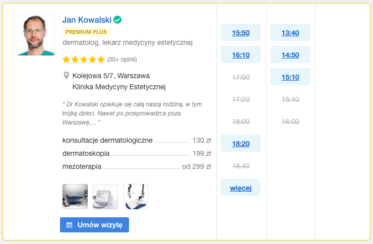 first-class-profile-example